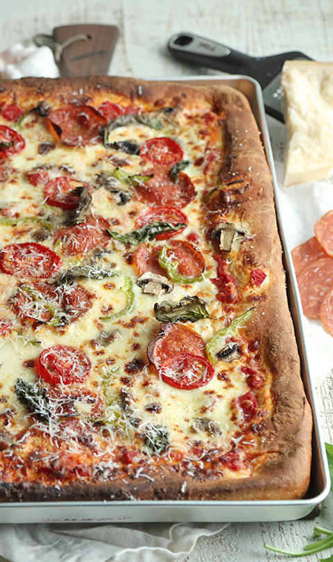 Homemade Sheet Pan Pizza Recipe, Billy Parisi